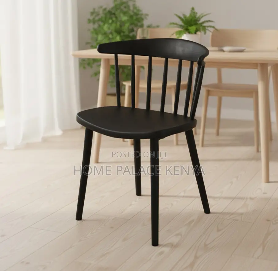 Home Chair: High Back Stackable Plastic Dining Chair
