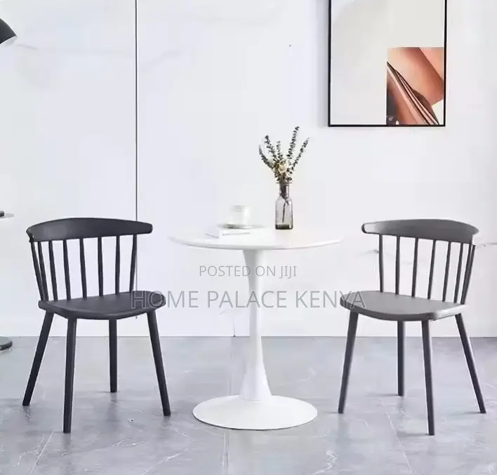 Home Chair: High Back Stackable Plastic Dining Chair
