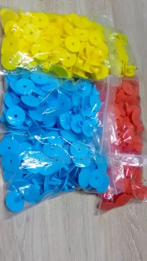 Numbered Customized Round Eartags Available in Different Colours.