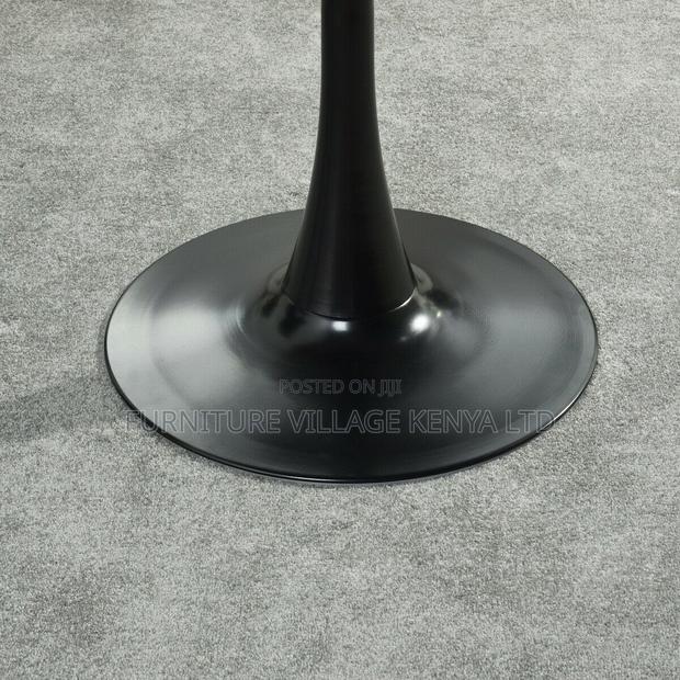 Black Marble Eames Round Restaurant Dining Table - thumbnail 7
