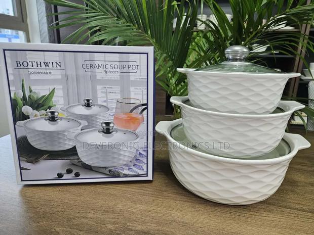 *3pcs Set Ceramic Casserole Serving Dishes - thumbnail 2