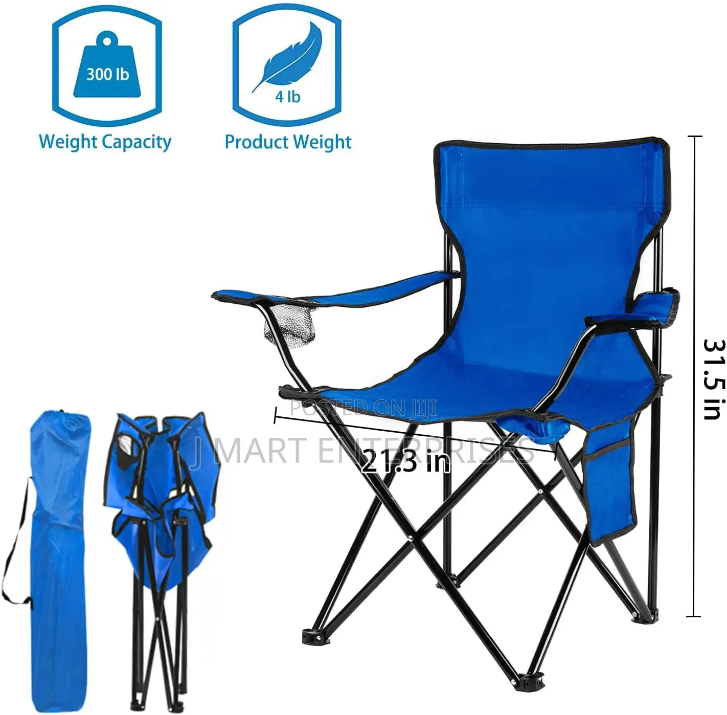 4pack Folding Camping Chairs-Chair for Beach, Lawn, Outdoor Sports