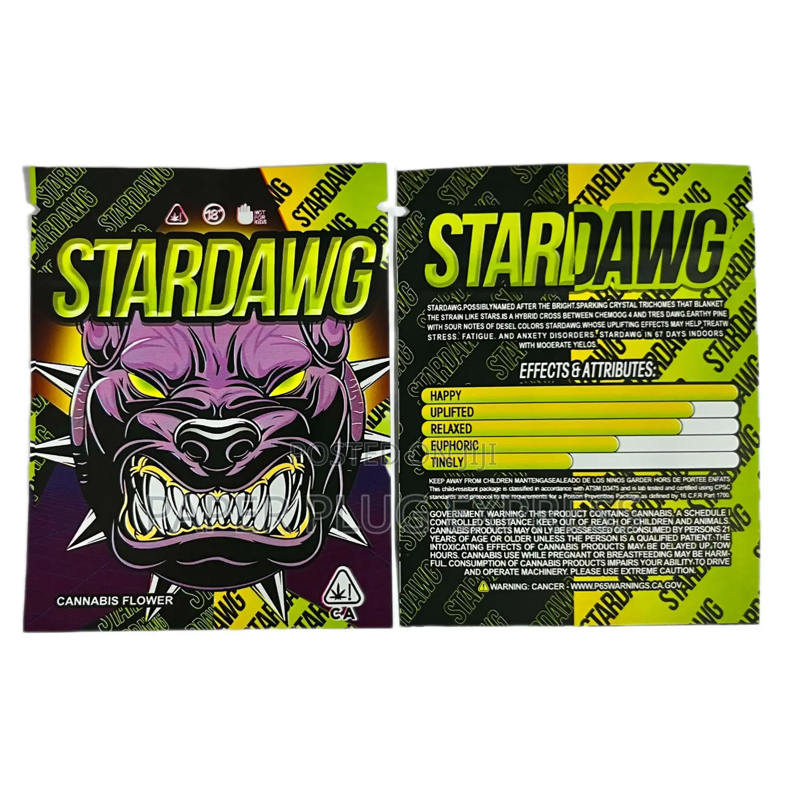 Stardawg Small Ziplock Smell Proof Bag - 1g(100 Pc)