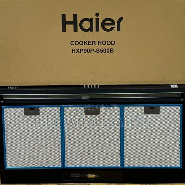 Haier 90cm Kitchen Chimney Hood Hxp90p-S500b Black