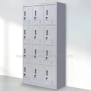 12-Door's White Metallic Study Area Locker Cabinet