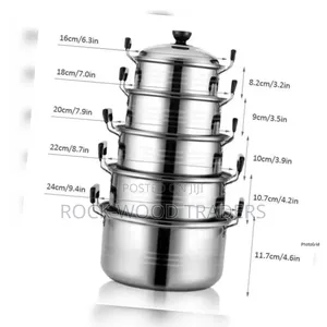 Stainless Steel Cooking Pot 10pcs
