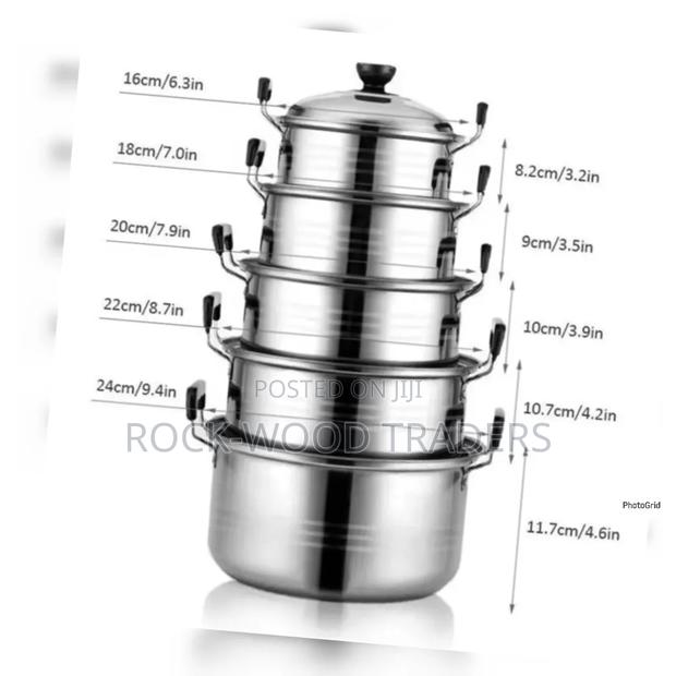 Stainless Steel Cooking Pot 10pcs