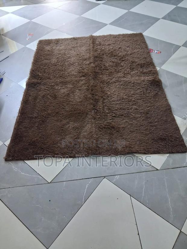 5x8 Size Chocolate Brown Lightweight Chinese Fluffy Carpets