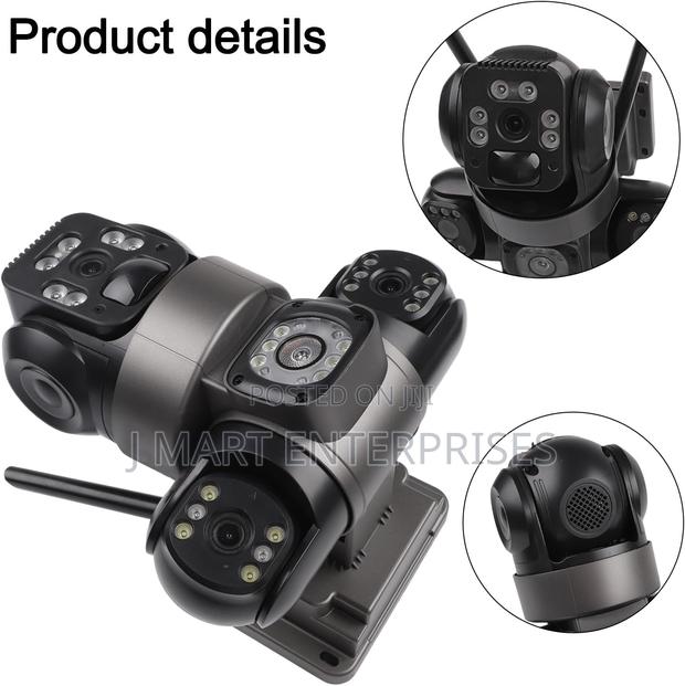 V380 Pro Wireless Solar Security Camera System Three-Lens 360° - thumbnail 3