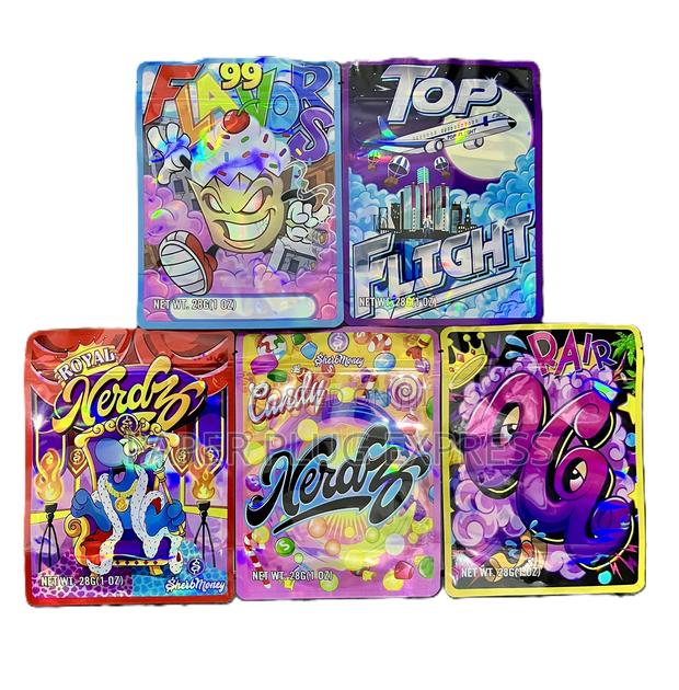 Top Flight Mixed Designs -Mylar Ziplock Smell Proof Bag - 28g (100pcs)