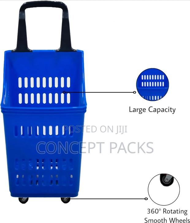 Shopping Baskets With Wheels and Loadig Capacity 60l - thumbnail 2