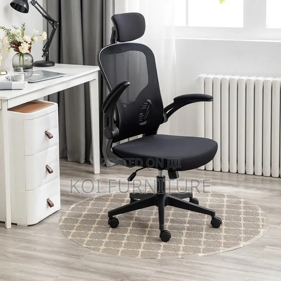 Office Chair : Grace18 Black Ergonomic Mesh High-Back Office Chair