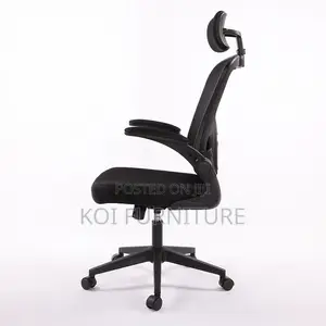 Office Chair : Grace18 Black Ergonomic Mesh High-Back Office Chair