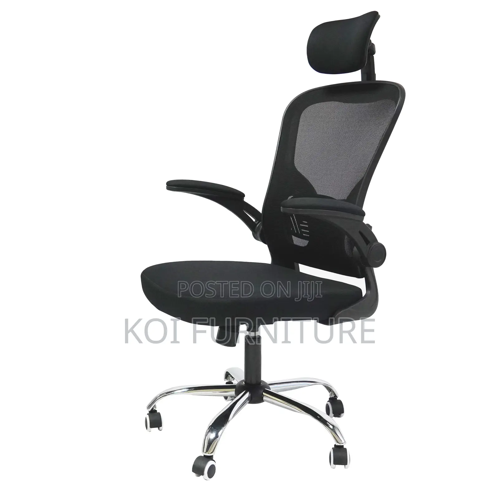 Office Chair : Grace18 Black Ergonomic Mesh High-Back Office Chair