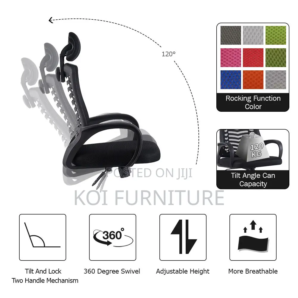 Office Chair :Nash06 Ergonomic High-Back Mesh Office Chair