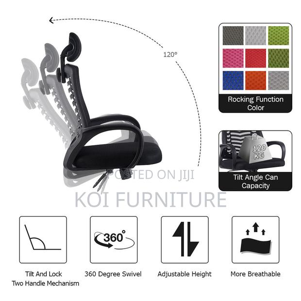 Office Chair :Nash06 Ergonomic High-Back Mesh Office Chair - thumbnail 2