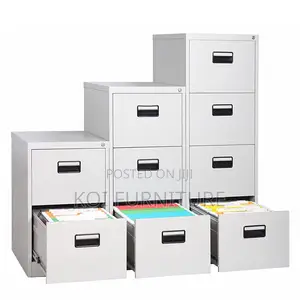 Office Cabinet : Austra25 4-Drawer White Metal Filing Cabinet