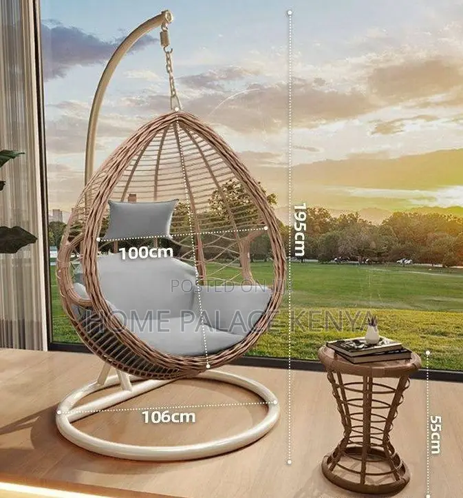 Hanging Chair: Egg Shaped Rattan Swing Chair