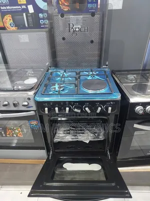 Roch 60 X 60cm 3 Gas + 1 Electric Cooker - Black (1yr Wrty)
