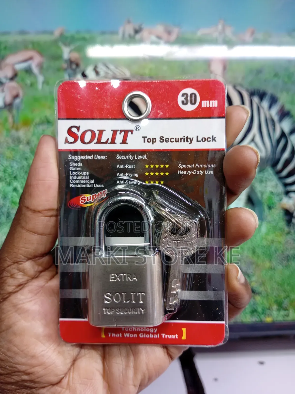 Top Security Solit 30 Mm Padlock With Four Unique Keys