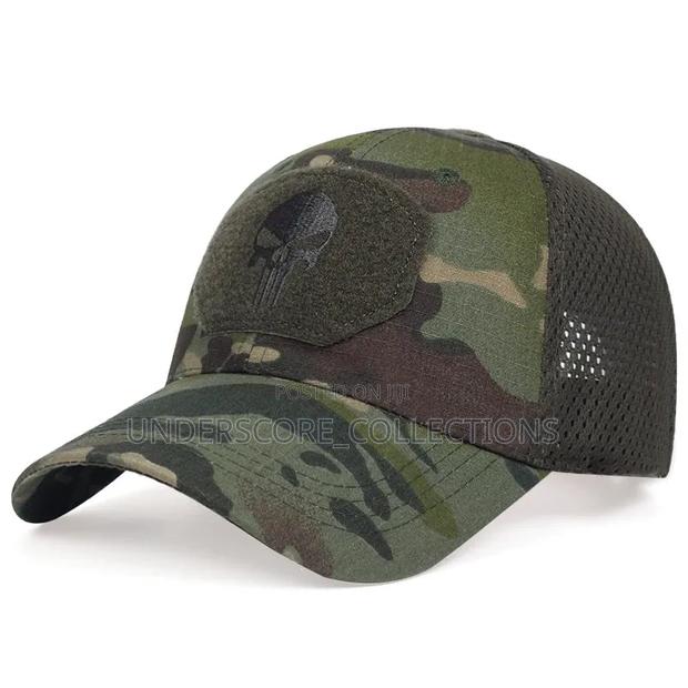 Camo Punisher Baseball Cap Fishing Caps - thumbnail 3