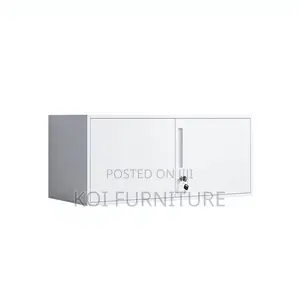 Office Cabinet : White Metallic Office Cabinet With Locking Mechanism