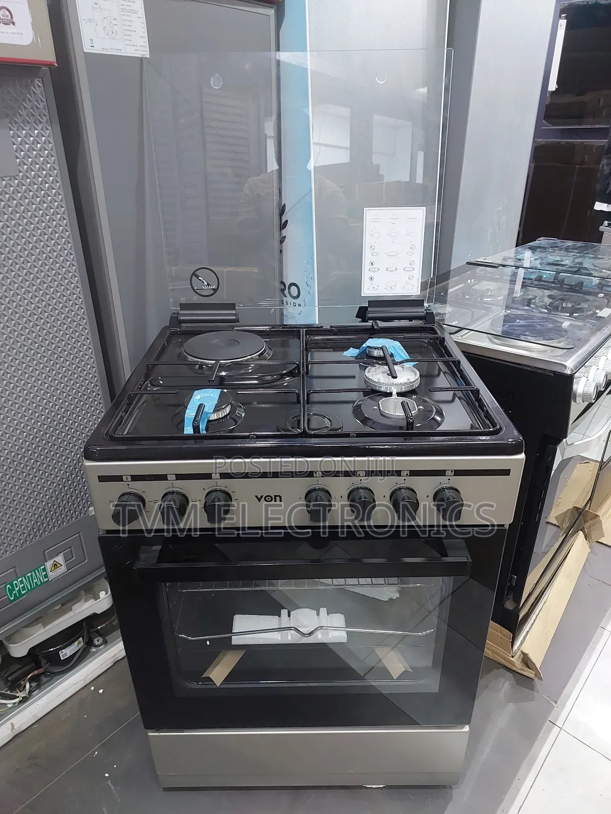 Von Vcf653131nsy Freestanding Cooker – 3 Gas + 1 Electric Burners