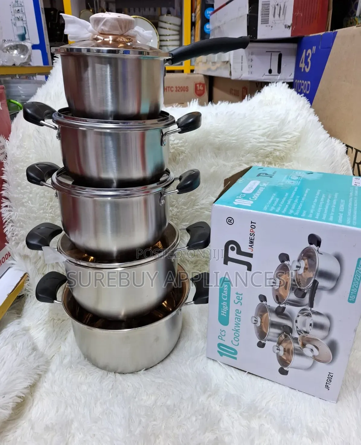 Jp Stainless Steel 10pcs Cookware Set