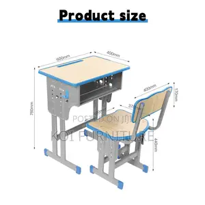 Kids Combo Modern Height-Adjustable Classroom Desk and Chair Sets