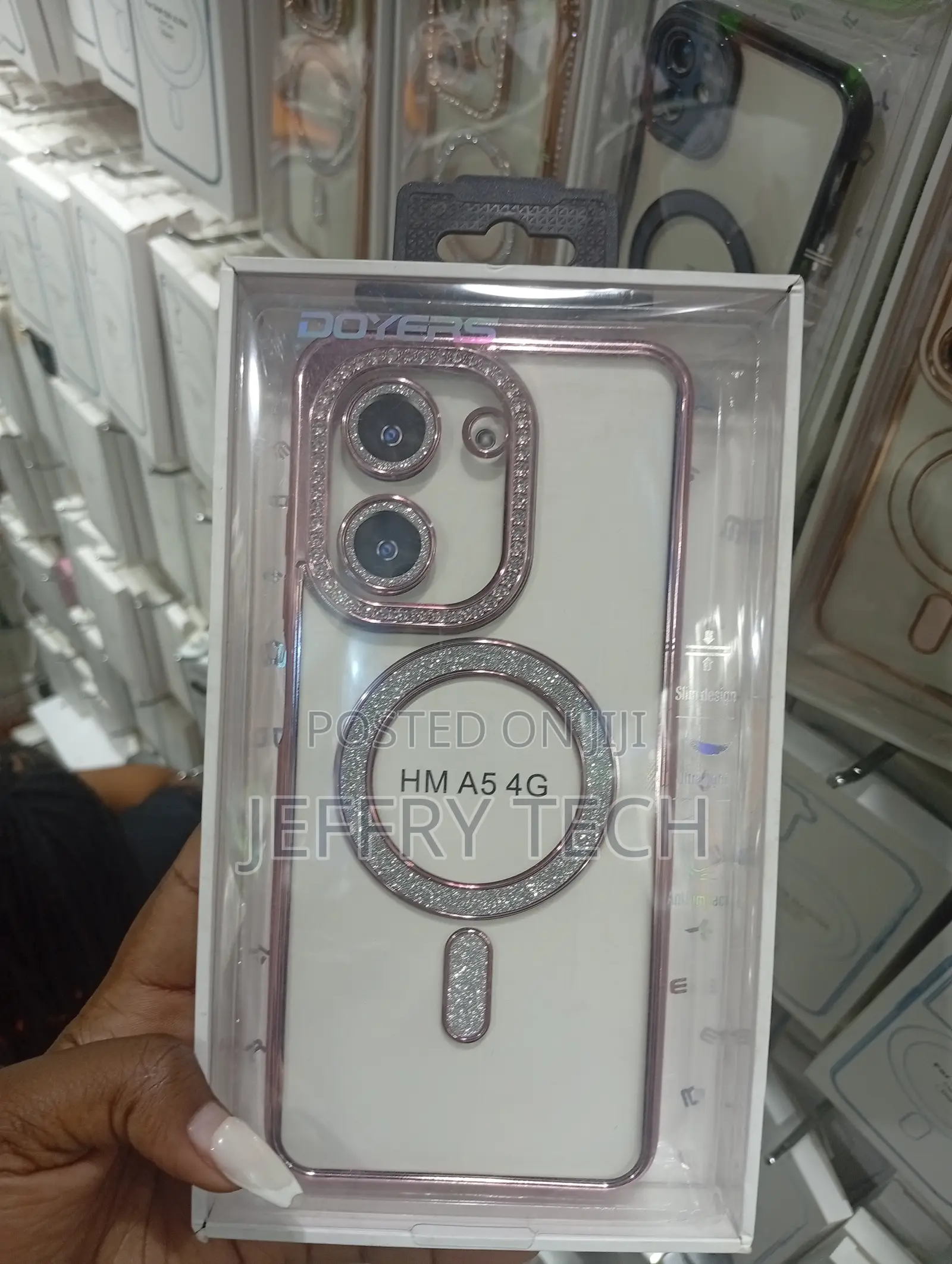 Dyers Hma54g O.E. Phone Case Featuring a Pink Magnetic Rim Cover