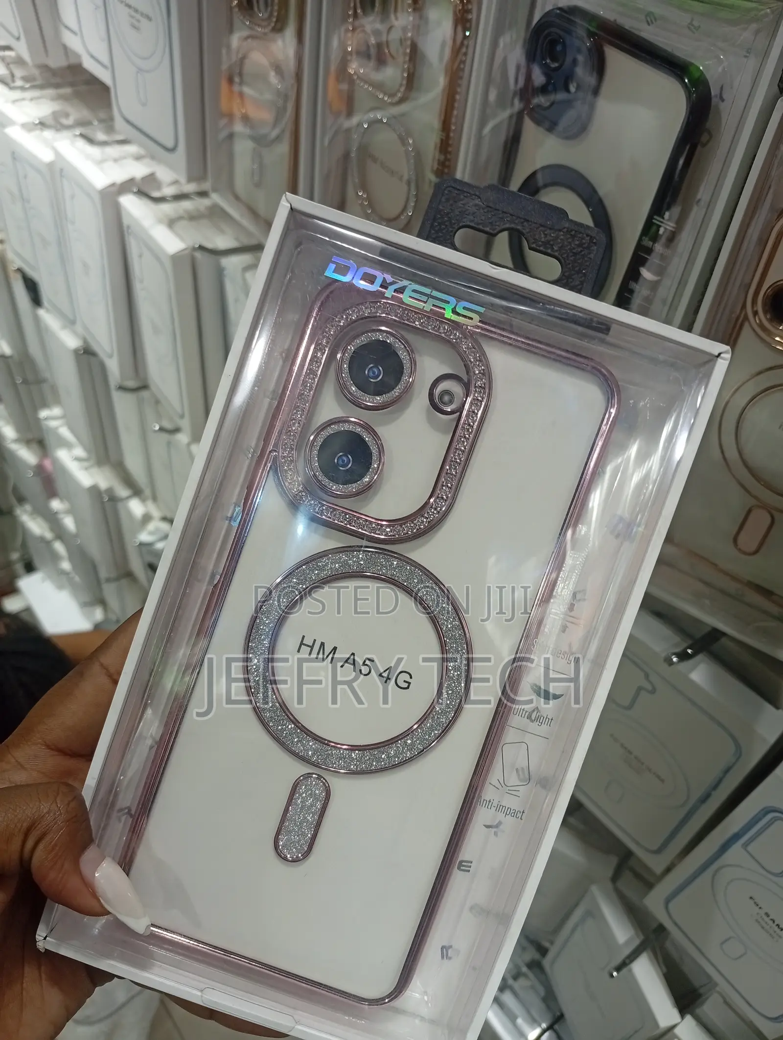 Dyers Hma54g O.E. Phone Case Featuring a Pink Magnetic Rim Cover