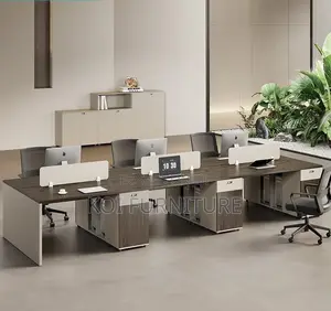 Office Desk : Mop04 Modern Four-Person Office Workstation