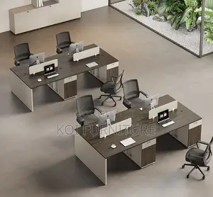 Office Desk : Mop04 Modern Four-Person Office Workstation