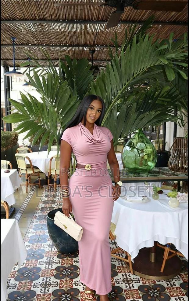 Falling Neck Dinner Dress