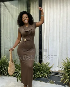 Falling Neck Dinner Dress