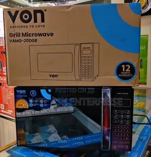 Von Microwave Oven 20l Digital With Grill Vamg-20dgb