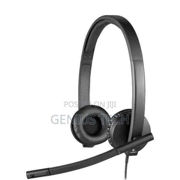 Logitech H570e Stereo Usb-a Headset With Noise Cancelling Mic — Black
