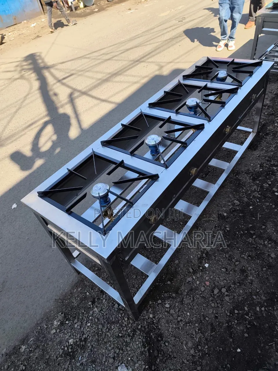 Commercial Sizes Stainless Four Burner Stainless Steel Grill Jikos