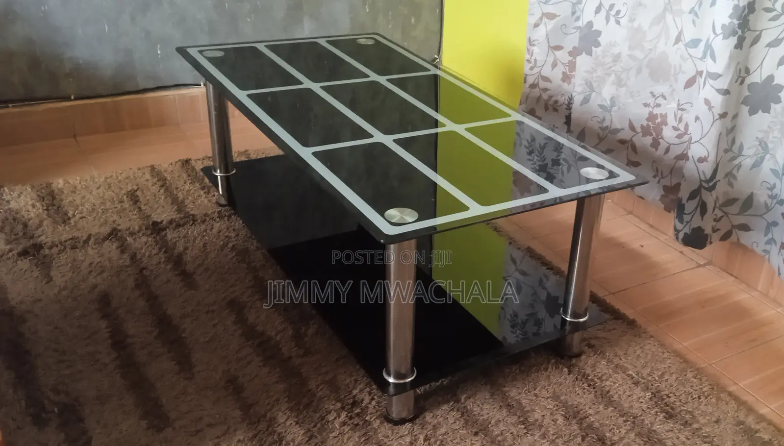 Black Glass Table