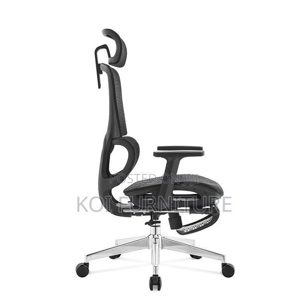 Chair Black Ergonomic Mesh Office Chairs With Headrests Footrests - thumbnail 3