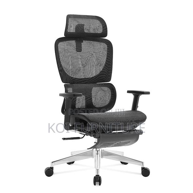 Chair Black Ergonomic Mesh Office Chairs With Headrests Footrests - thumbnail 5