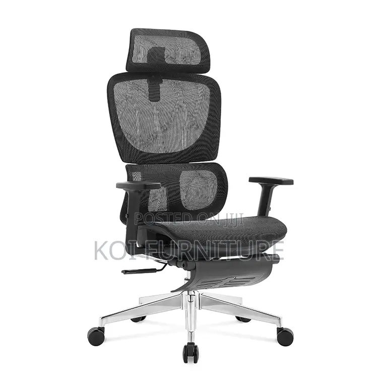Chair Black Ergonomic Mesh Office Chairs With Headrests Footrests