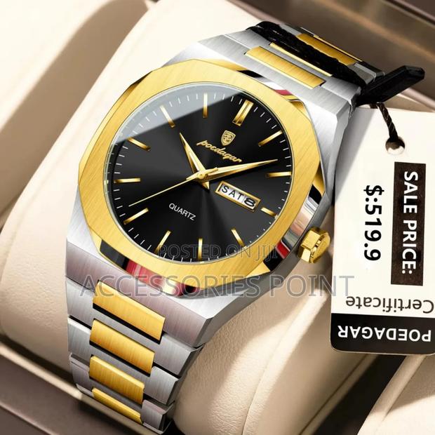 Chronograph Men's Waterproof Gift Watch, Luminous, Stainless Steel,Box