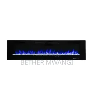 Led 50-Inch Modern Electric Fireplace Heater With Remote Control