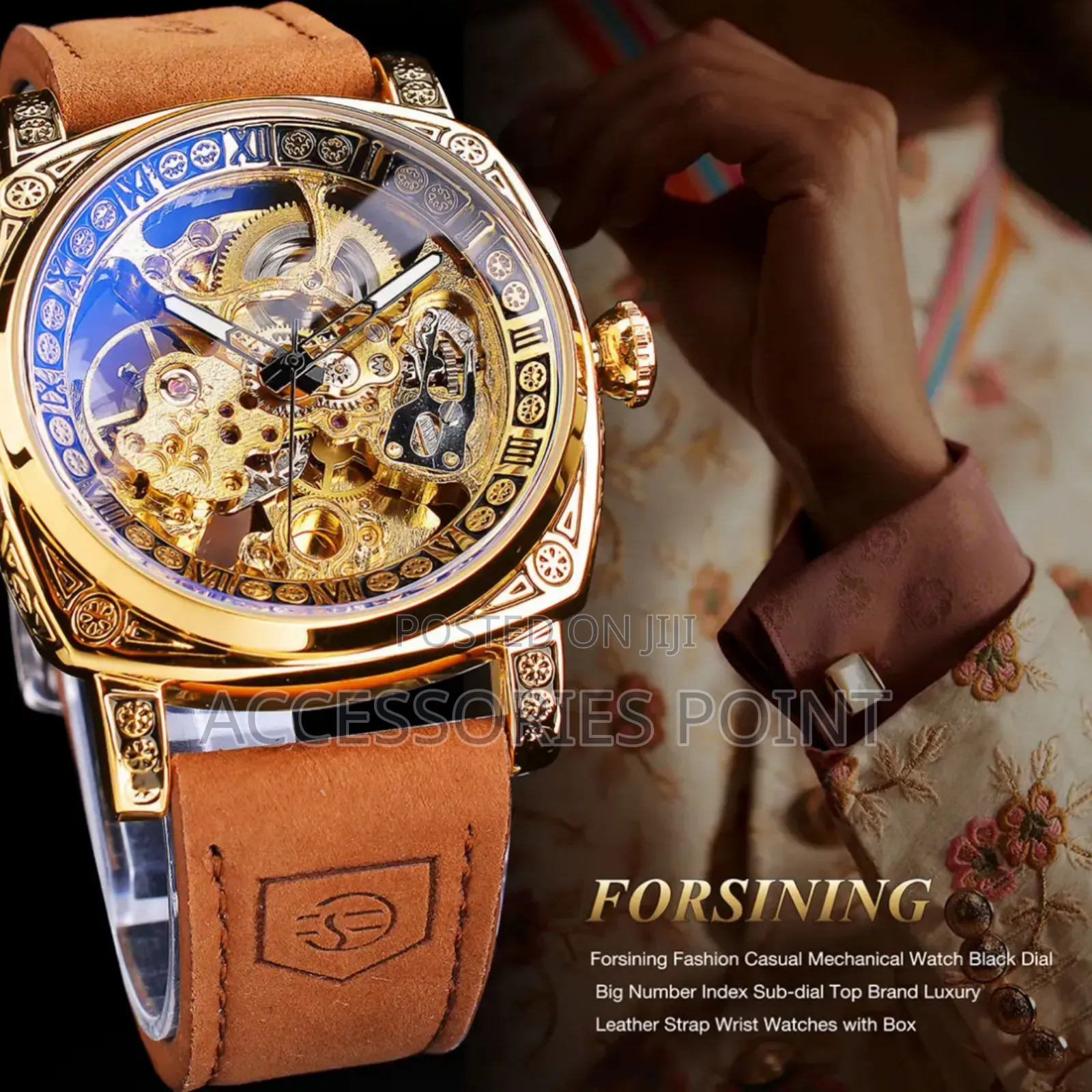 Automatic Mechanical Self Wind Skeleton, Waterproof Watch