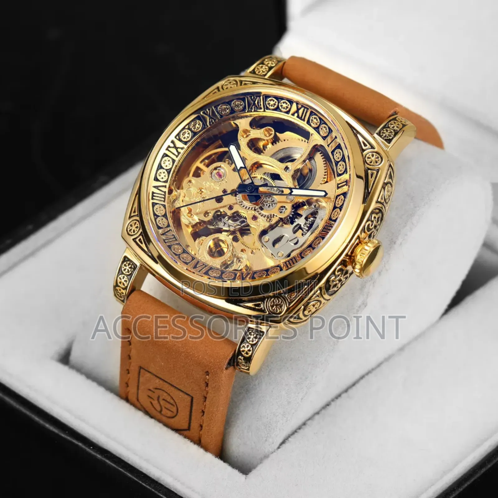Automatic Mechanical Self Wind Skeleton, Waterproof Watch