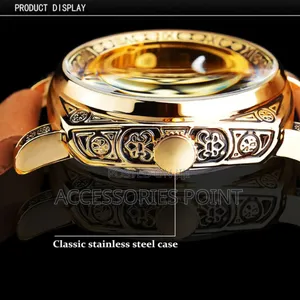 Automatic Mechanical Self Wind Skeleton, Waterproof Watch