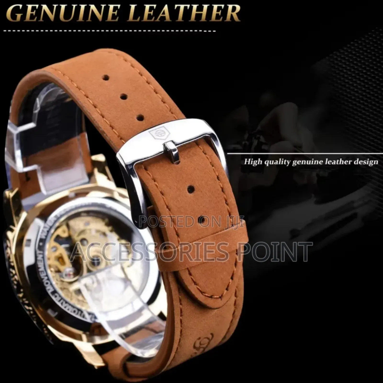 Automatic Mechanical Self Wind Skeleton, Waterproof Watch