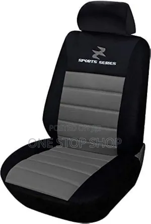 Polyester Fabric Grey_black Seat Covers Backed With Foam for Comfort