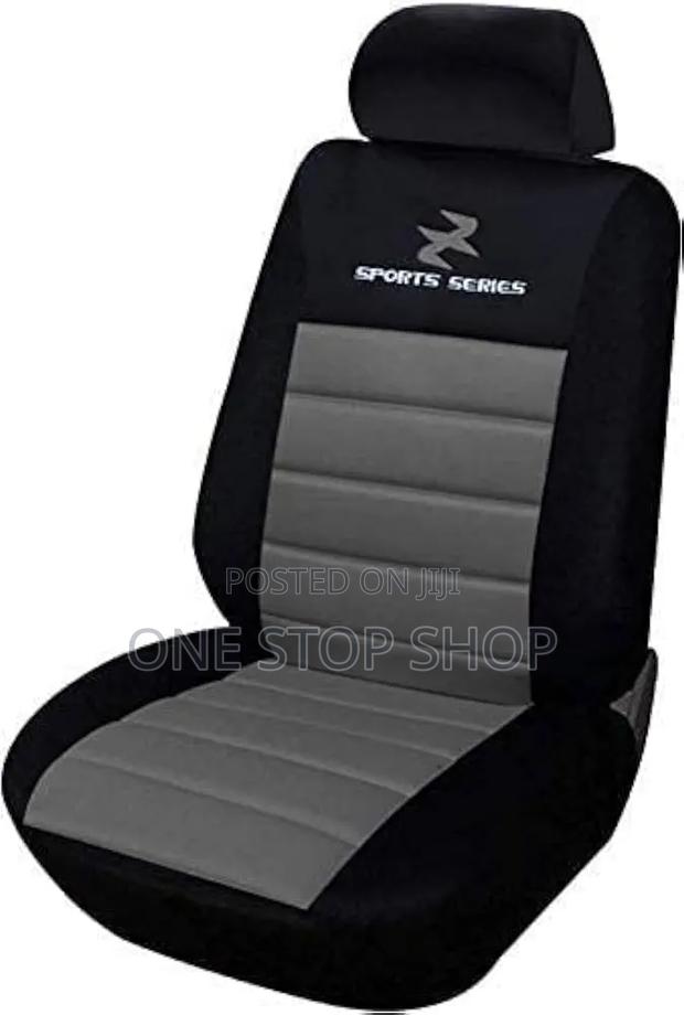 Polyester Fabric Grey_black Seat Covers Backed With Foam for Comfort